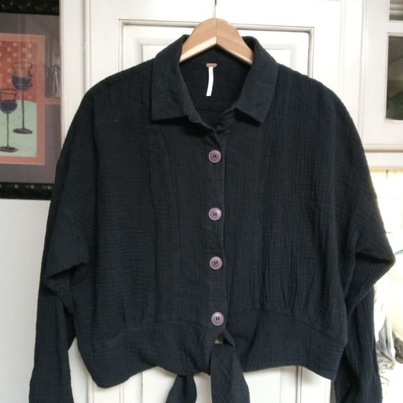 Free People 'Sun Streaks' Tie Front Top - Picture 6 of 12